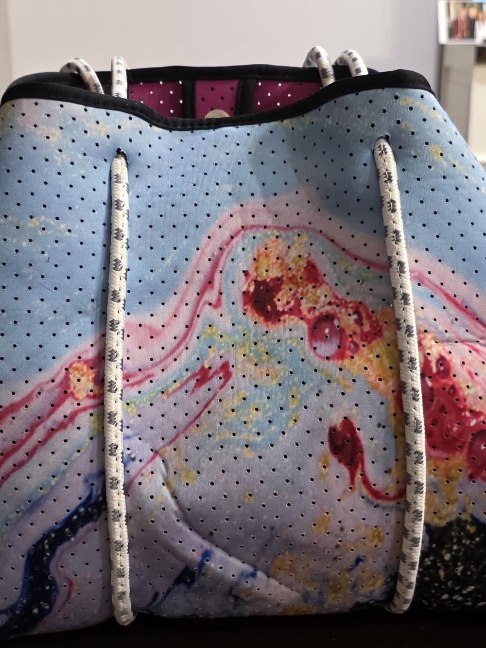 Beautiful Summer Neoprene Bag With Attached Wallet/bag